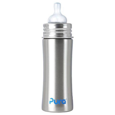 Pura Insulated Infant Bottle with Nipple - Natural Stainless - 9 oz - 1 ct.