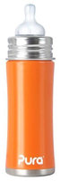 Pura Kiki Infant Bottle Natural Vent Nipple - Orange - 11oz