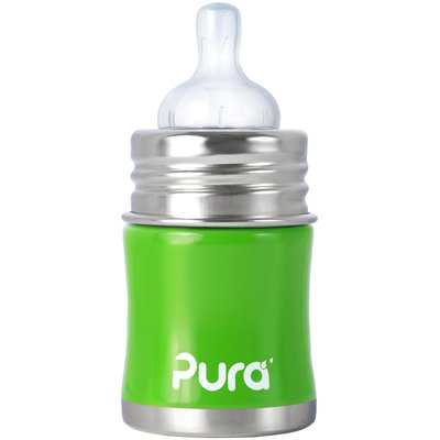 Pura Infant Bottle with Slow Vent Nipple - Spring Green - 5 oz - 1 ct.