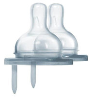 Pura Kiki Natural Vent Medium Flow Bottle Nipples 2-Pack