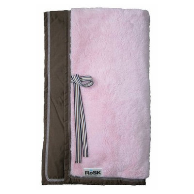 Rain or Shine Kids Woobee Plush Blanket - Pink/Chocolate