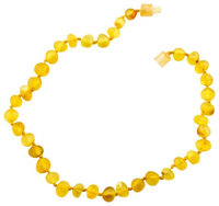 Healing Hazel 100% Baltic Amber Baby Necklace - Honey Raw 12