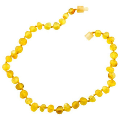 Healing Hazel 100% Baltic Amber Baby Necklace - Honey Raw 12