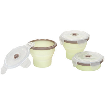 Babymoov Silicone Containers Set - Grey/Green - 3 ct