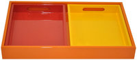 Three Hands Wood Tray Set of 3