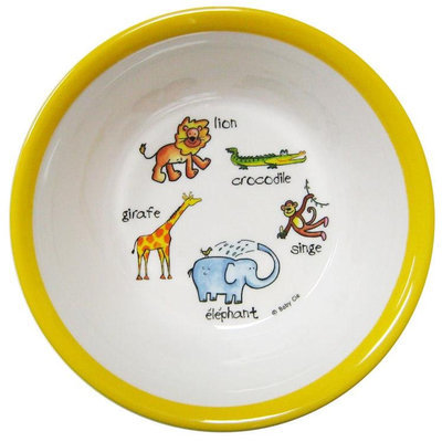 Baby Cie Suction Bowl - Jungle Animals - Yellow