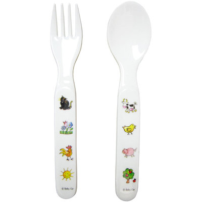 Baby Cie Fork & Spoon - Farm - Blue - 1 ct.