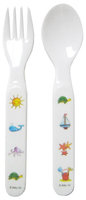 Baby Cie Fork & Spoon - Ocean Animals - Aqua - 1 ct.