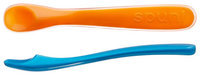 Spuni Soft Spoon - Stage 1 - Bouncing Blue & Oops! Orange - 2 ct.