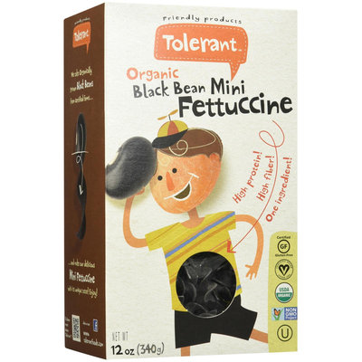 Tolerant Food Organic Black Bean Mini Fettuccine 12 oz - Vegan