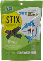 SeaSnax Stix Crispy Seaweed Strips Wasabi 0.7 oz - Vegan