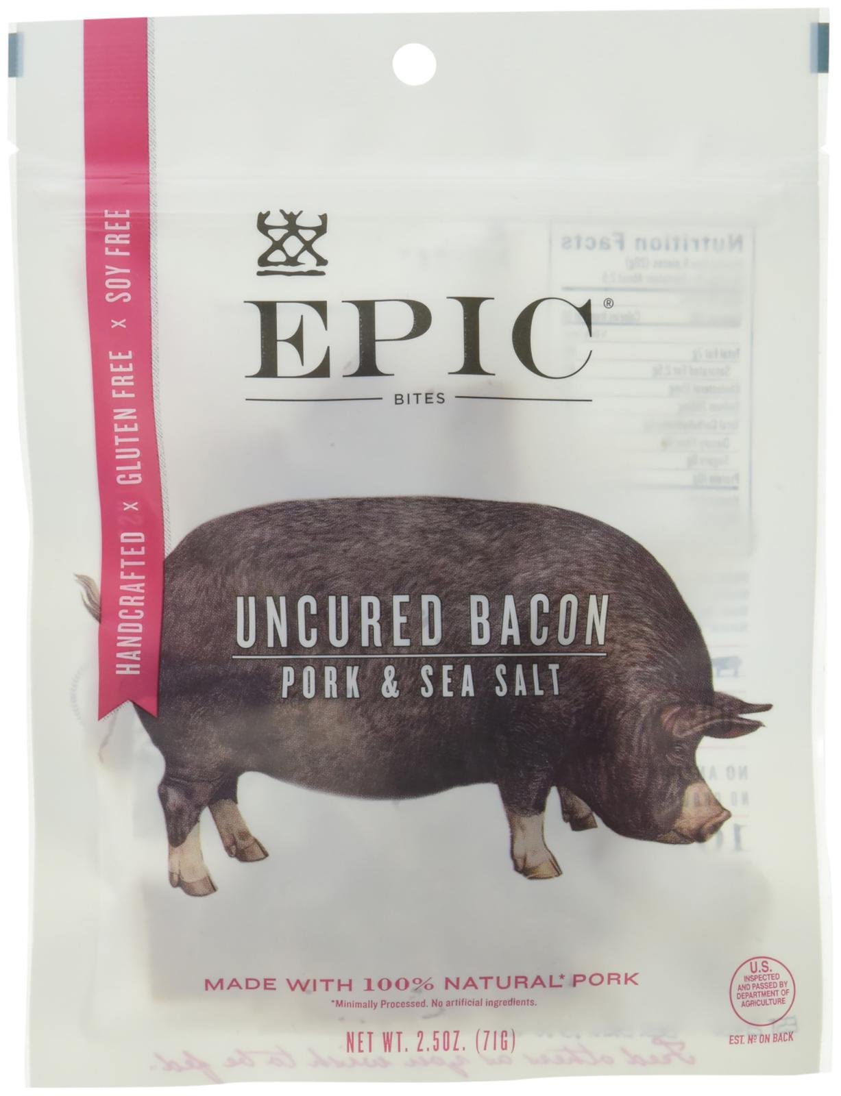 Epic Nutrition Uncured Bacon Jerky Bites 2.5 oz