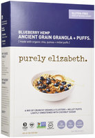 Purely Elizabeth - Organic Ancient Granola Cereal and Puffs Blueberry Hemp - 8 oz.