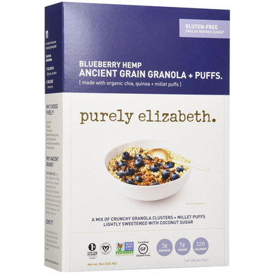 Purely Elizabeth - Organic Ancient Granola Cereal and Puffs Blueberry Hemp - 8 oz.