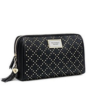 Victoria's Secret Black Studded Beauty Cosmetic Bag