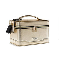 Victoria's Secret Gold Lizard Metallic Train Case Duo