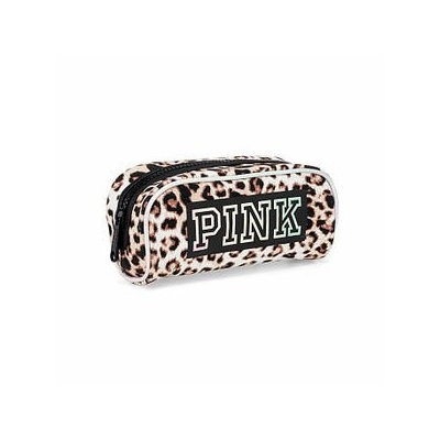 Victoria's Secret Pink Leopard Style Cosmetic Bag