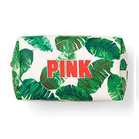 Victoria's Secret Pink Palm Fern Leaf Makeup Bag