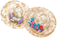 Peppercorn Kids Mini Straw Hat Hair Clip Set - 1 ct.