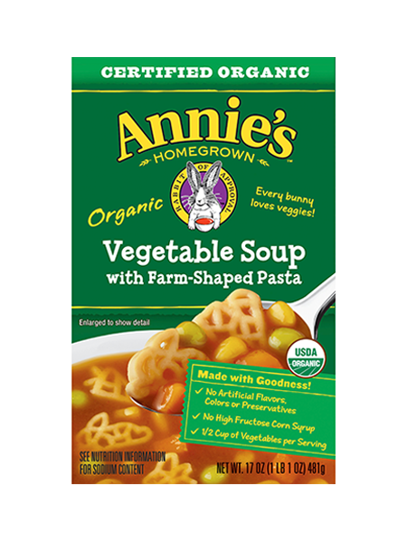 Annie's® Organic Vegetable Soup with Farm-Shaped Pasta