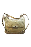 19314 Kristin Woven Leather Hobo - SV/Parchment Coach 1 PcBag Women