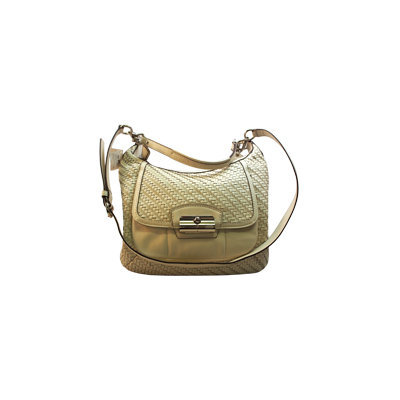 19314 Kristin Woven Leather Hobo - SV/Parchment Coach 1 PcBag Women