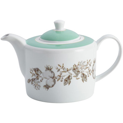 BonJour Dinnerware Fruitful Nectar Porcelain Teapot, Print