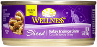 Wellness Canned Cuts Sliced Turkey & Salmon Dinner Canned Cat Food