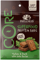 Wellness CORE Superfood Protein Bars Turkey, Duck & Kale Dog Treats