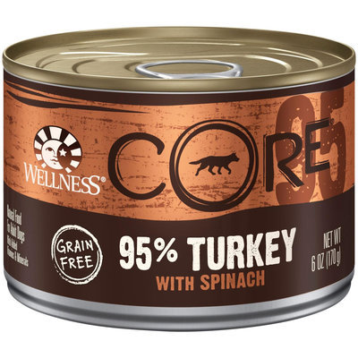 Wellness CORE CORE Natural Grain Free Wet Canned Dog Food - 95% Turkey with Spinach Recipe