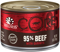 Wellness CORE CORE Natural Grain Free Wet Canned Dog Food - 95% Beef with Carrots Recipe