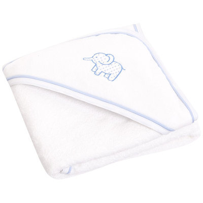 JoJo Maman Bebe Elephant Hooded Towel- Blue