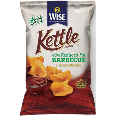 Wise Kettle Cooked Reduced Fat Barbecue Flavored Potato Chips