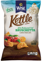 Wise Kettle Cooked Reduced Fat Bruschetta Flavored Potato Chips