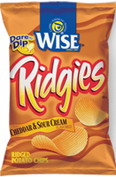 Wise Ridgies Cheddar & Sour Cream Flavored Ridged Potato Chips