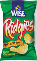 Wise Ridgies Sour Cream & Onion Flavored Ridged Potato Chips