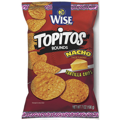 Wise Topitos Rounds Nacho Cheese Tortilla Chips