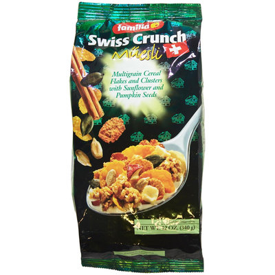 Familia Swiss Crunch Museli, Multigrain Flakes & Clusters with Sunflower & Pumpkin Seeds, 12 oz Bags