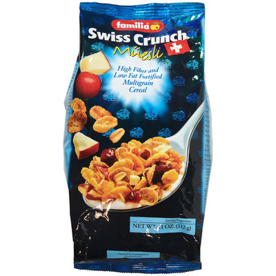 Familia Swiss Crunch Museli, Multigrain Cereal, 11 oz Bags, 6 pk