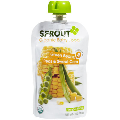 Sprout Foods Sprout Stage 2 Green Beans, Peas & Sweet Corn