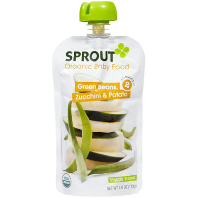 Sprout Foods Sprout Intermediate Organic Baby Food Green Bean, Zucchini & Potato - Stage #zCL