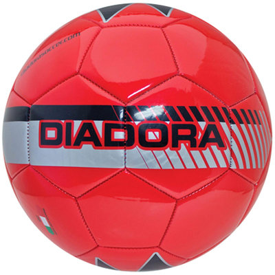 Diadora Fulmine Soccer Ball, Red - Size 4