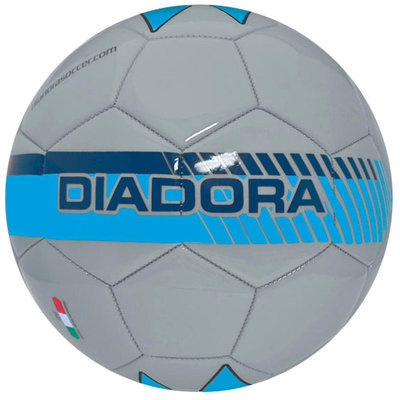 Diadora Fulmine Soccer Ball, Silver/Blue - Size 3