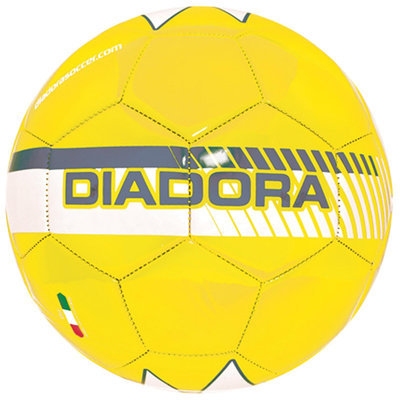 Diadora Fulmine Soccer Ball, Yellow/Grey - Size 3
