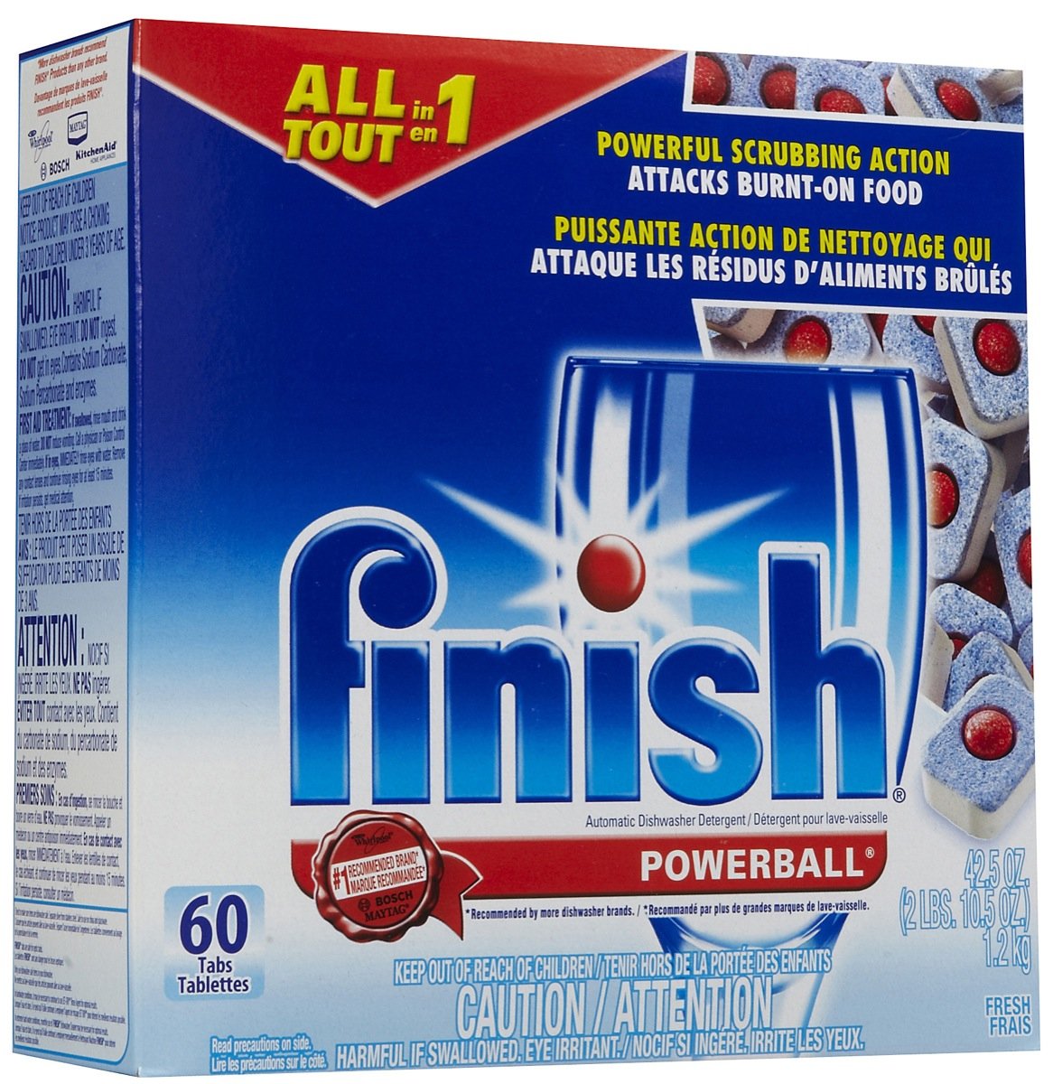 Finish Dishwasher Detergent Powerball Dishwasher Tabs, Fresh Scent