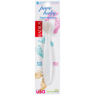 Radius Pure Baby Toothbrush, 6-18 mo, Clear - 1 ct.