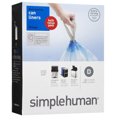 simplehuman Trash Can Liner D (50 Count)