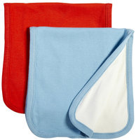 Babysoy Oh Soy set of 2 Burp Cloths - Sky & Tomato - 1 ct.