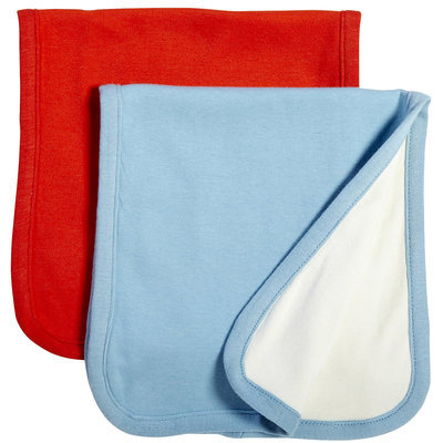 Babysoy Oh Soy set of 2 Burp Cloths - Sky & Tomato - 1 ct.