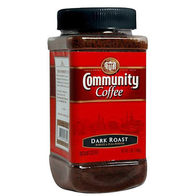 Community Coffee Instant Coffee, Dark Roast, 7 oz Jars, 4 pk
